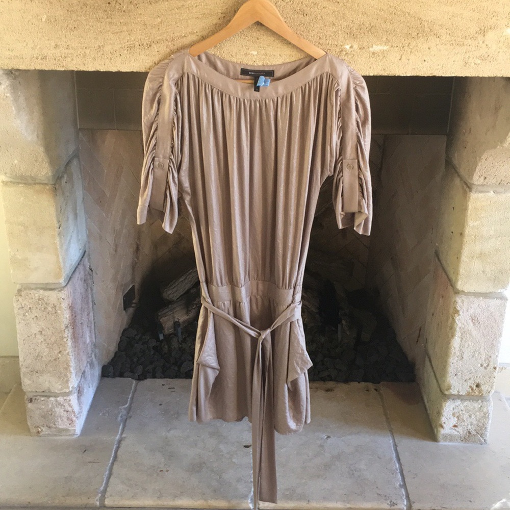 BCBGMaxAzria Taupe Mini Dress
